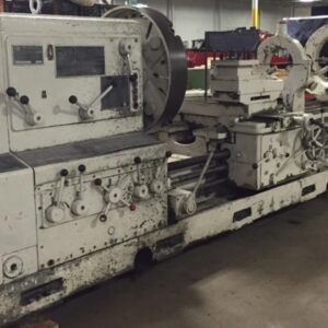 Meuser Engine Lathe, 37in-50in Swing, 210in Bed, 35.25in 4-Jaw Chuck